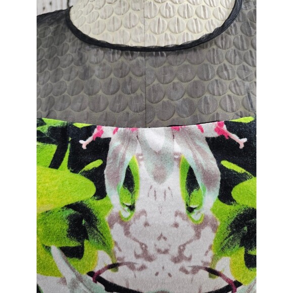 ALK Women's S Prabal Gurung Target Sheer Top Sleeveless Floral Blouse Shirt Tank - Picture 3 of 9